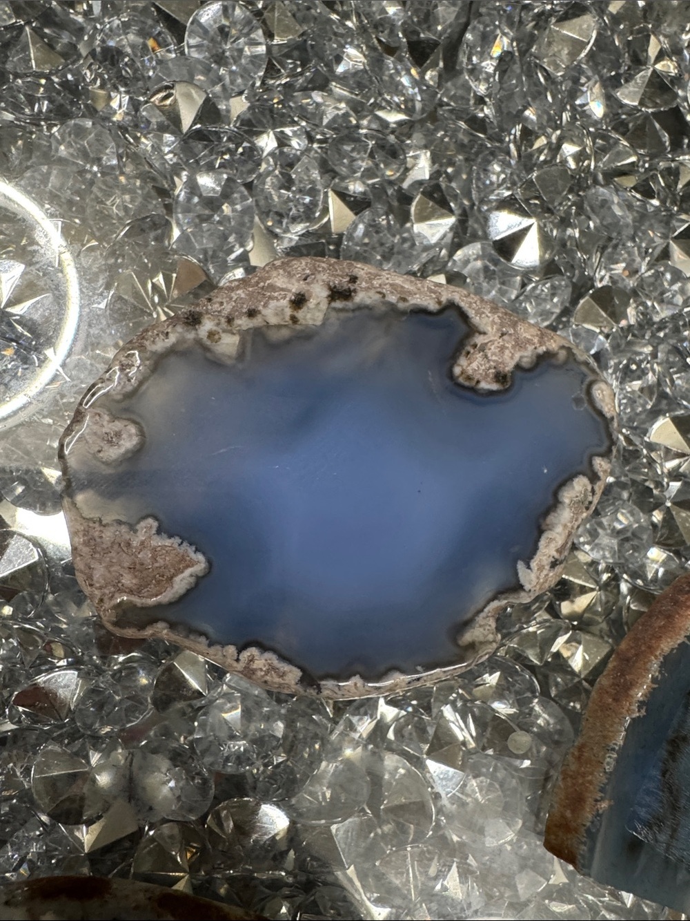 Blue and Amber Agate Slices Set - Picture 6 of 10